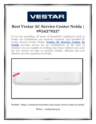 Best Vestar AC Service Center Noida