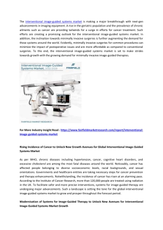 Interventional Image Guided Systems Market