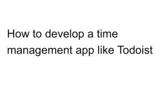 time management ppt