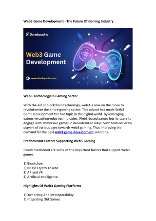 Web3 Gaming Platform Development