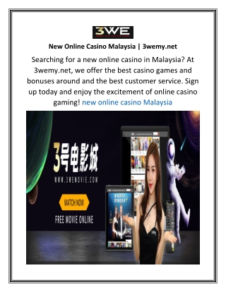 New Online Casino Malaysia  3wemy.net