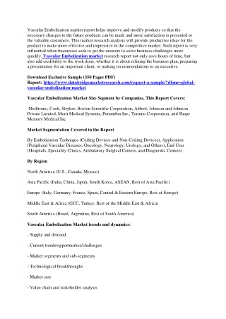 Vascular Embolization Market