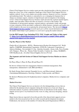 Clinical Trial Support Services Market