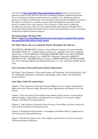 Next-Generation Ultrasound Systems Market