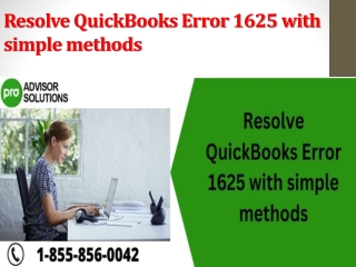 Resolve QuickBooks Error 1625 with simple methods