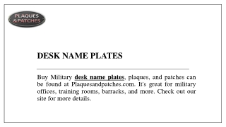 Desk Name Plates  Plaquesandpatches.com