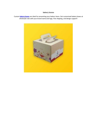 bakery boxes