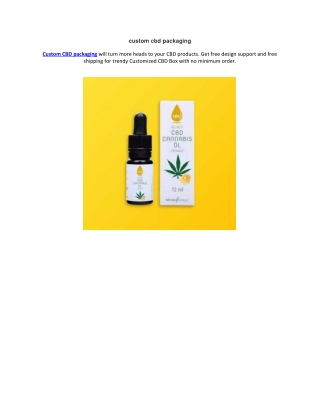 custom cbd packaging