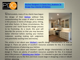 Kitchen Designers in Santa Ana