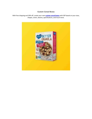 Custom Cereal Boxes