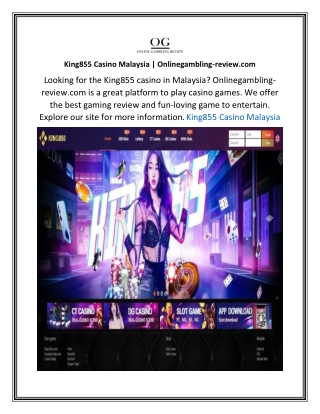 King855 Casino Malaysia  Onlinegambling-review.com