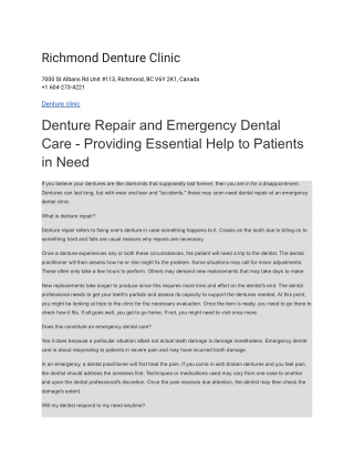 Richmond Denture Clinic