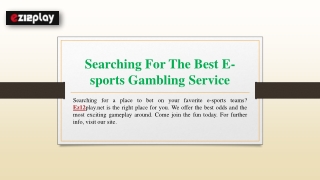 Searching For The Best E-sports Gambling Service