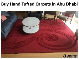 Buy Hand Tufted Carpets in Abu Dhabi