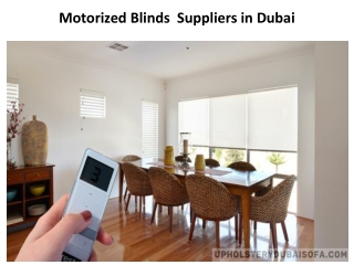 Motorized Blinds Suppliers in Dubai