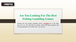 Are You Looking For The Best Fishing Gambling Games