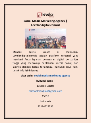 Social Media Marketing Agency | Levelondigital.com/id