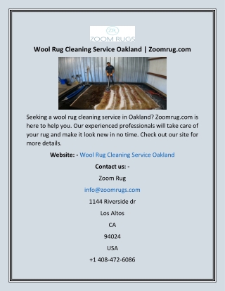 Wool Rug Cleaning Service Oakland  Zoomrug