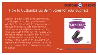Custom Lip Balm Boxes