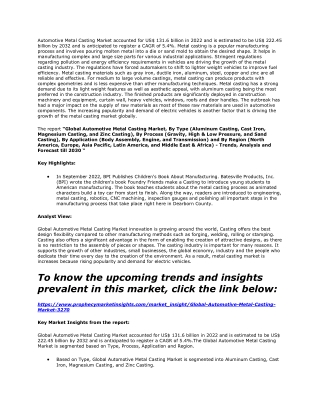 Automotive Metal Casting Market