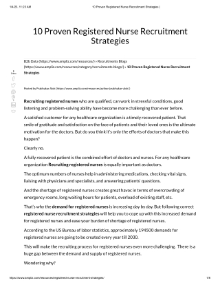 10 Proven Registered Nurse Recruitment Strategies _