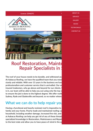 Roof Restoration Northern Beaches