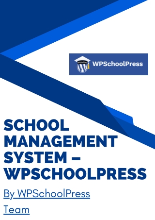 School Management System – WPSchoolPress