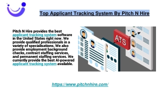 Top Applicant Tracking System By Pitch N Hire
