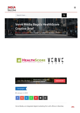 Verve Media Bags's HealthScore Creative Brief  