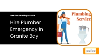 Hire The Plumber Service in Granite Bay 