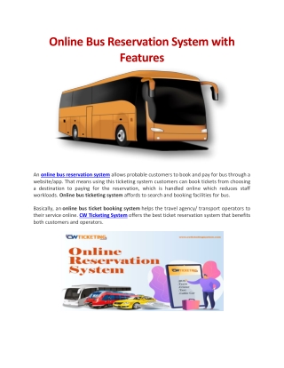 Online Bus Reservation System