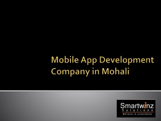 Mobile App Development Company in Mohali