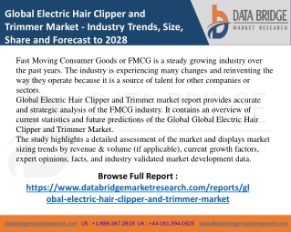 Electric Hair Clipper and Trimmer Market-FMCG