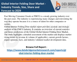 Interior Folding Door Market-FMCG