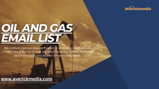 Oil and Gas Email List - Latest List