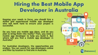 Hire App Developers Australia