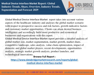 Medical Device Interface Market  report