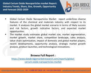 Cerium Oxide Nanoparticles Market  report