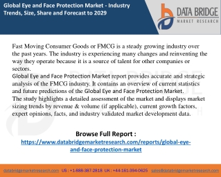 Eye and Face Protection Market report