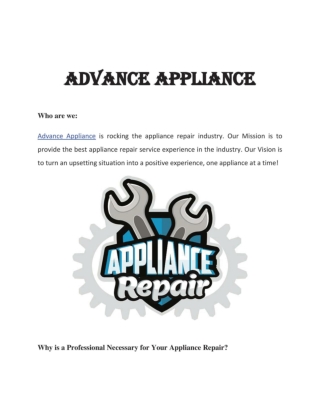 Advance Appliance Repair