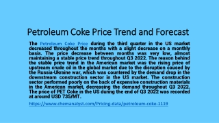 Petroleum Coke Pricing online