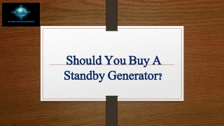 Should You Buy A Standby Generator?