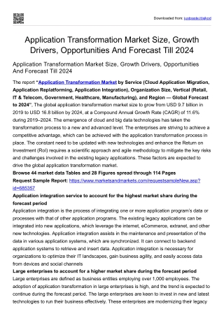 Application Transformation Market Size, Growth Drivers, Opportunities