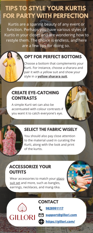 Tips To Style Your Kurtis For Party With Perfection