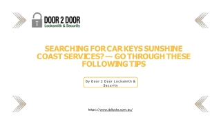 Searching for Car Keys Sunshine Coast services? — Go through these following tip