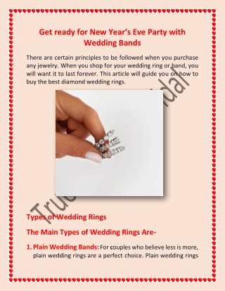 Get ready for New Year’s Eve Party with Wedding Bands_TrueRomanceBridal