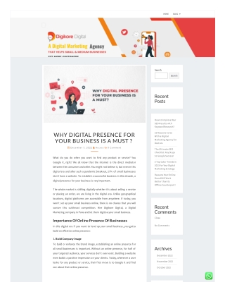 Why Digital Presence For Your Business Is A Must