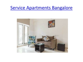 Service Apartments Bangalore