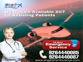 24x7 Hours Angel Air Ambulance Services from Patna to Delhi with ICU Setup