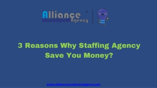 3 Reasons Why Staffing Agency Save You Money?